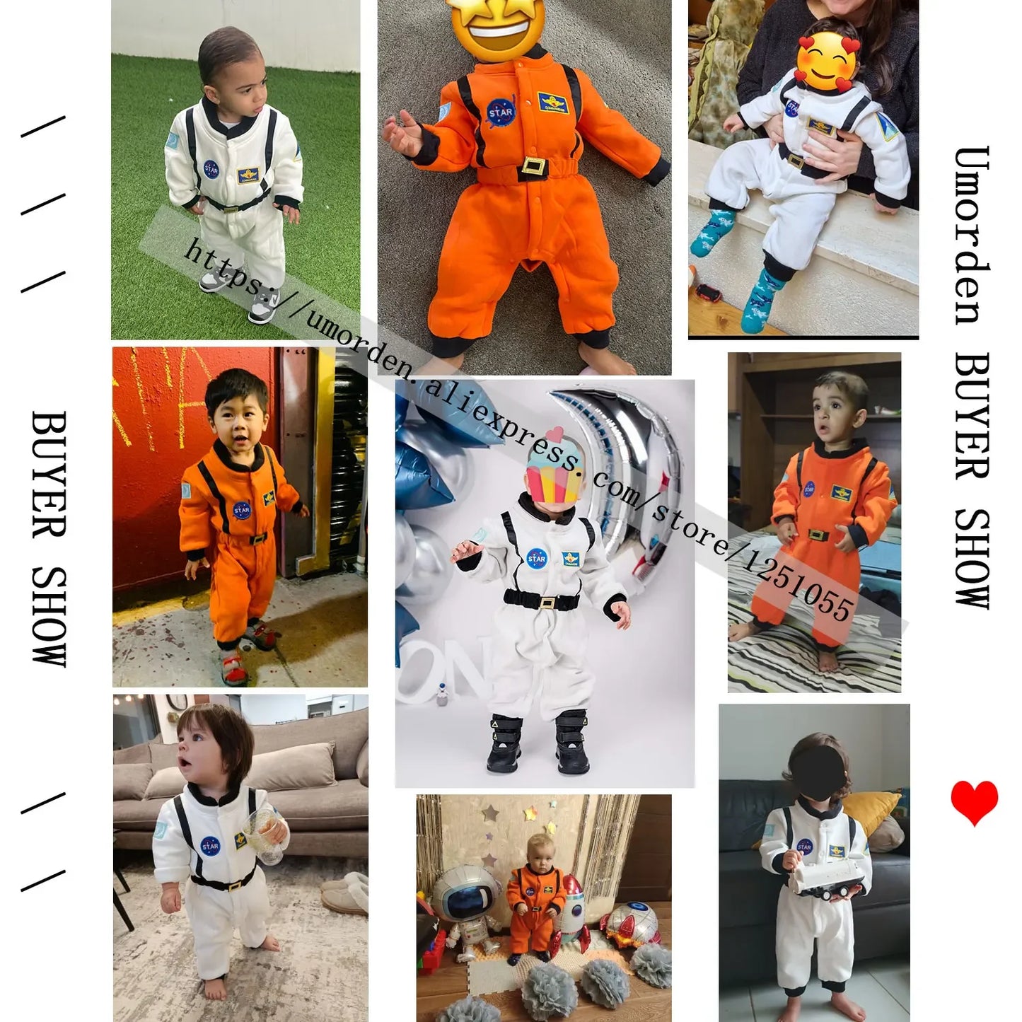 Umorden Baby Boys Astronaut Costume Space Suit Toddler Infant 6-12M 1-2T 2-4T Halloween Christmas New Year Fancy Dress